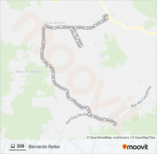 308 Bus Line Map