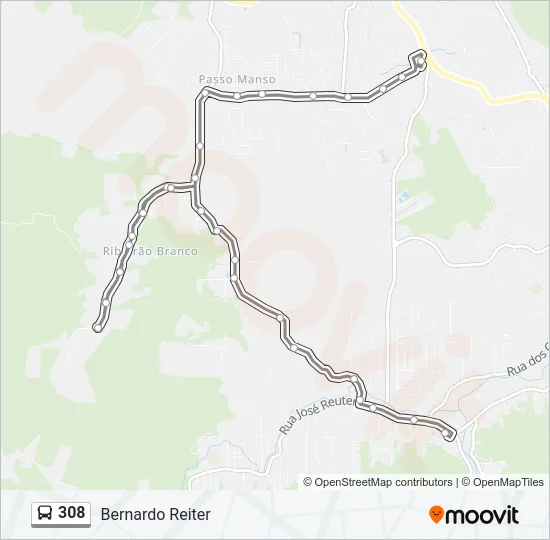 308 Bus Line Map