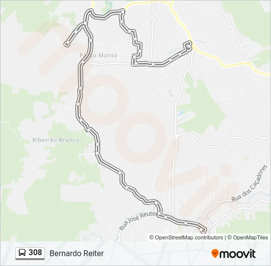 308 Bus Line Map