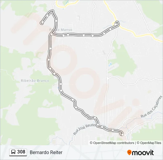 308 Bus Line Map