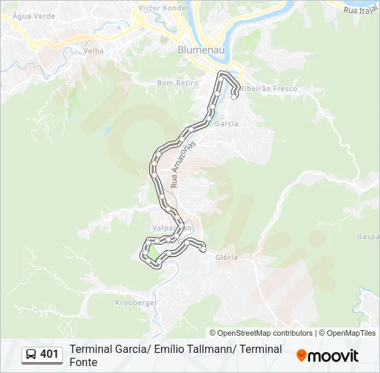 401 Bus Line Map