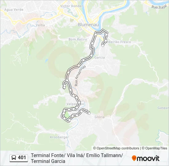 401 Bus Line Map