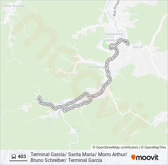 403 bus Line Map