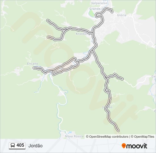 405 bus Line Map