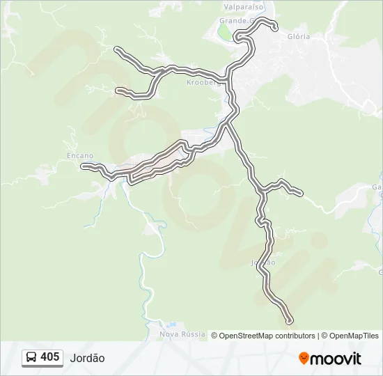405 Bus Line Map