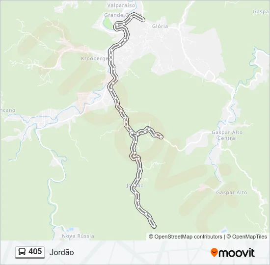 405 Bus Line Map