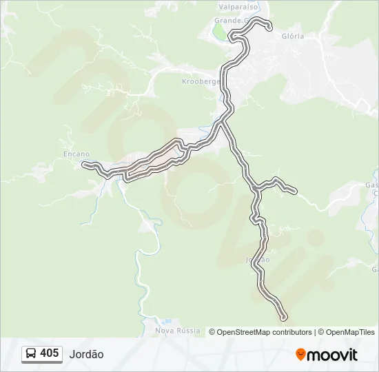 405 Bus Line Map