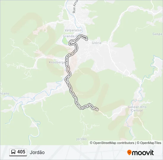 405 Bus Line Map