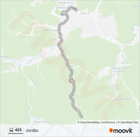 405 Bus Line Map
