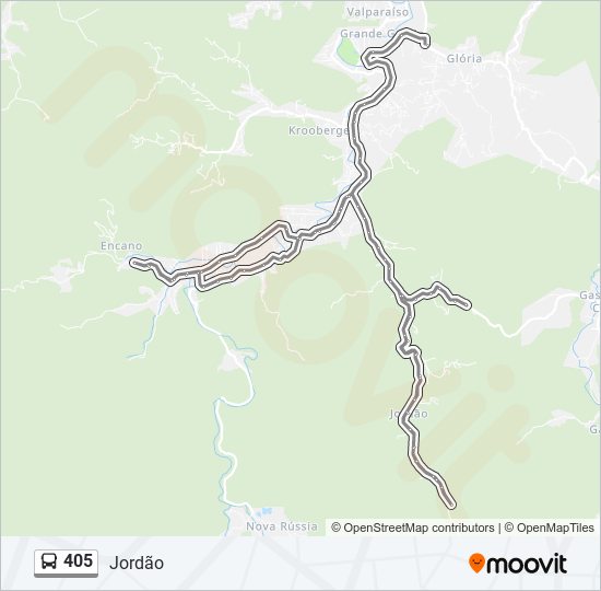 405 bus Line Map