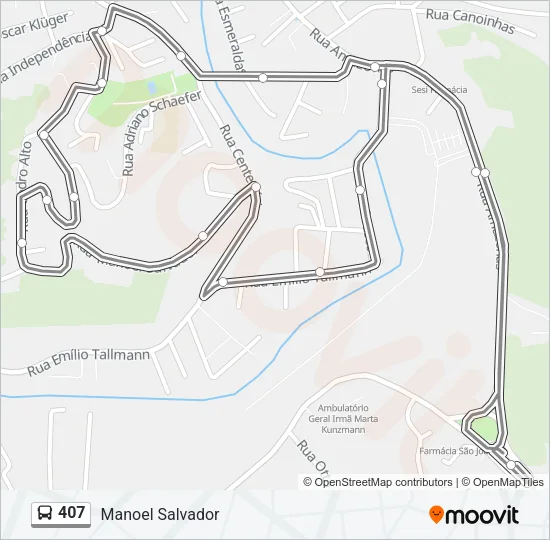 407 Bus Line Map