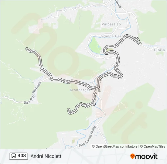 408 Bus Line Map