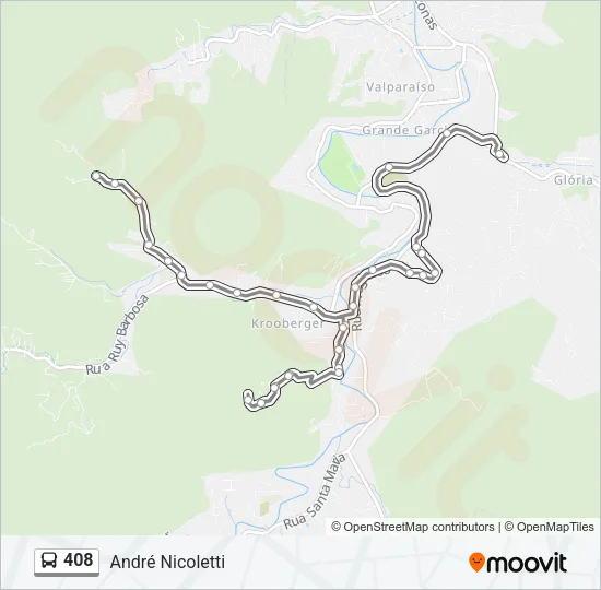 408 Bus Line Map