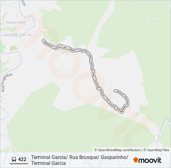 422 bus Line Map