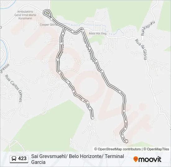 423 Bus Line Map