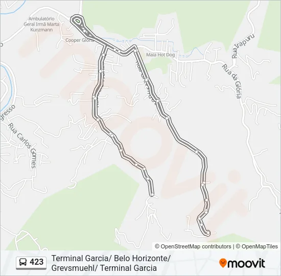 423 Bus Line Map