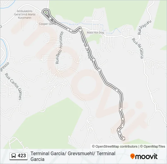 423 Bus Line Map
