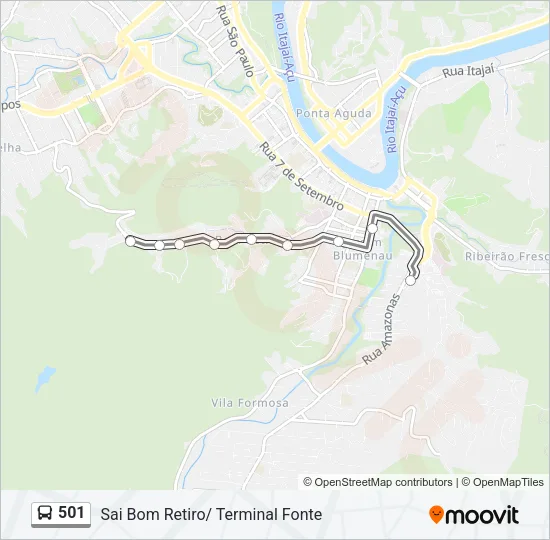 501 Bus Line Map