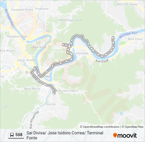 508 Bus Line Map