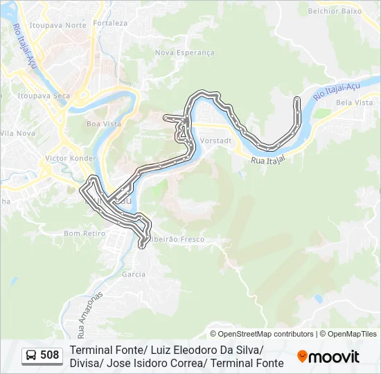 508 Bus Line Map