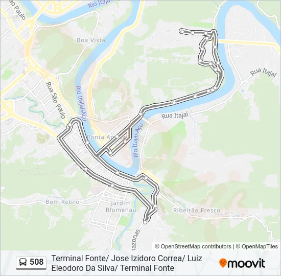 508 Bus Line Map