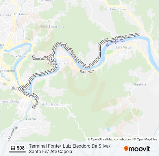 508 bus Line Map