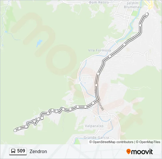 509 Bus Line Map