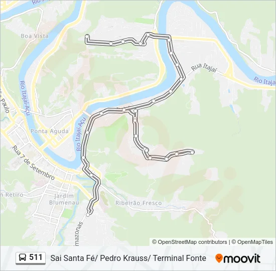 511 Bus Line Map