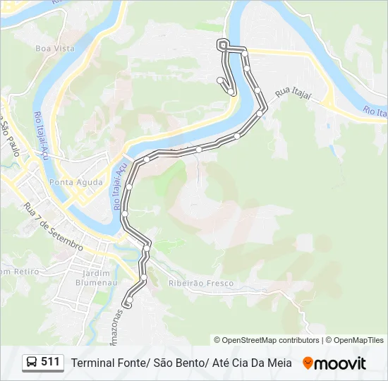511 Bus Line Map
