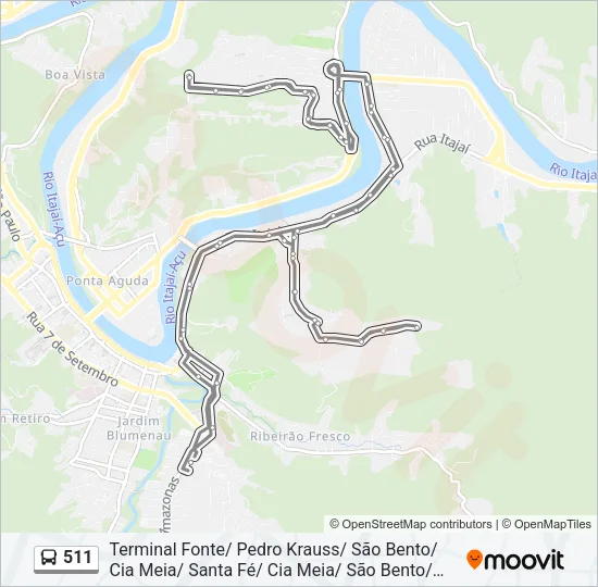 511 Bus Line Map