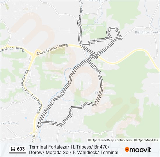 603 bus Line Map