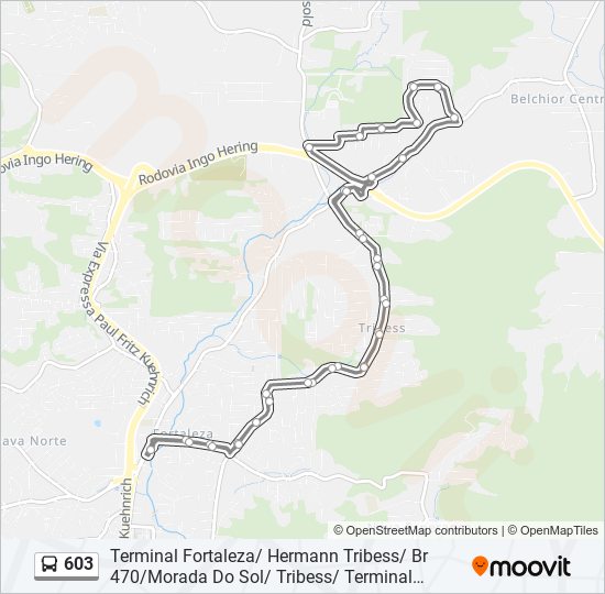 603 bus Line Map