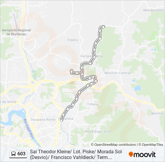 603 bus Line Map