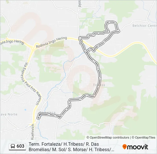 603 Bus Line Map