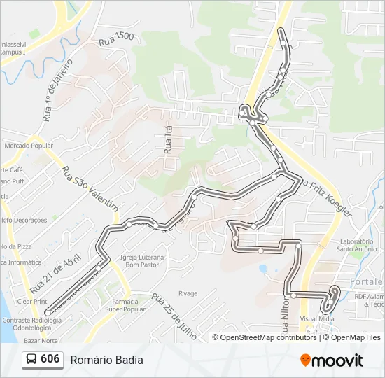 606 Bus Line Map