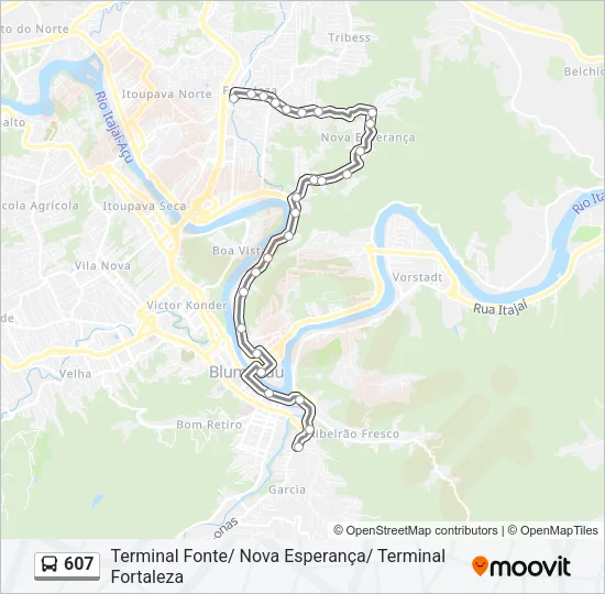607 Bus Line Map