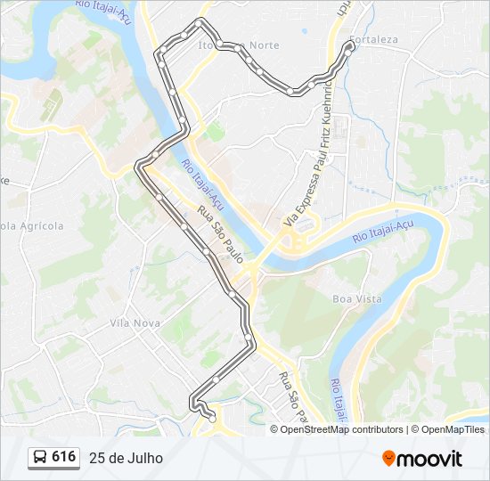 616 bus Line Map