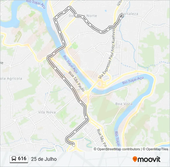 616 Bus Line Map