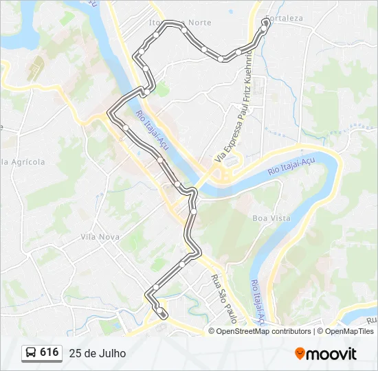 616 Bus Line Map