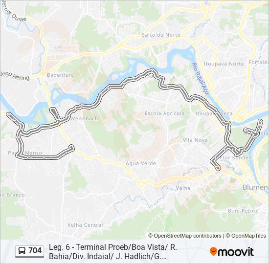 704 bus Line Map