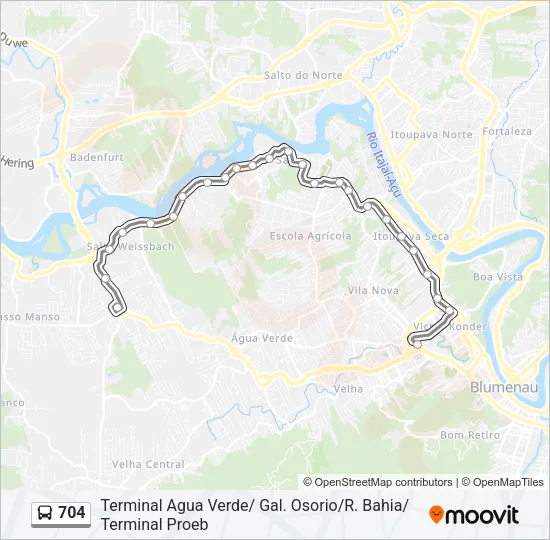 704 Bus Line Map