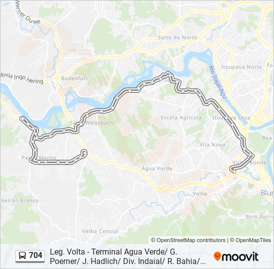 704 bus Line Map