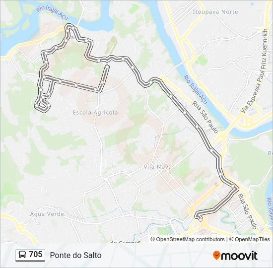 705 Bus Line Map