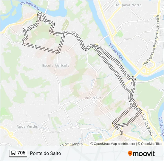 705 Bus Line Map