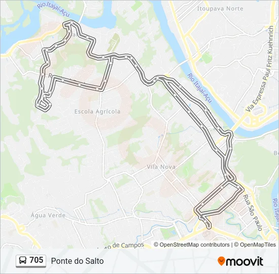 705 Bus Line Map