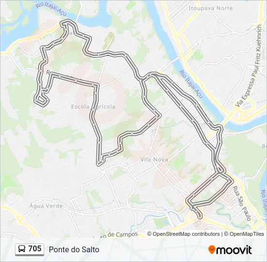 705 Bus Line Map