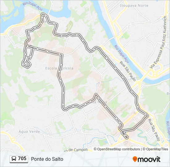 705 Bus Line Map