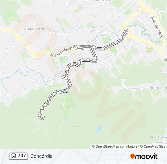 707 Bus Line Map