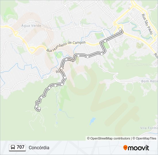 707 bus Line Map