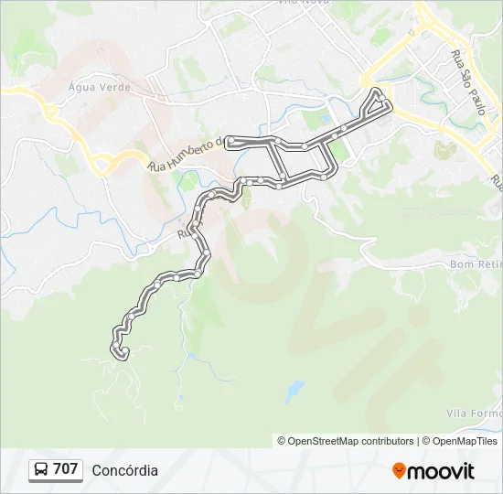 707 Bus Line Map